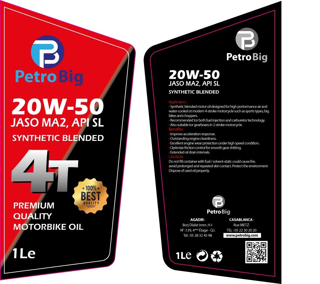 20W-50 JASO MA2, API SL